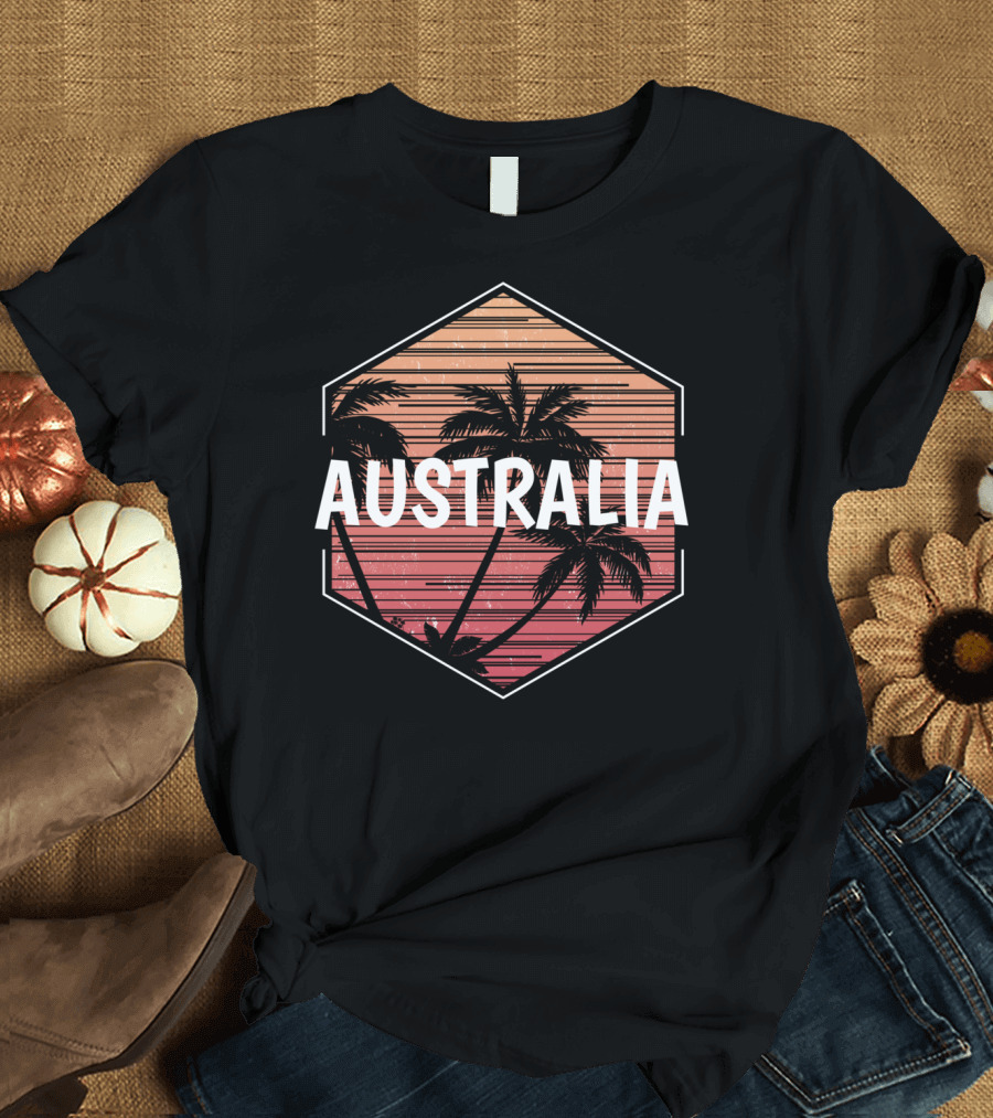 Australia Sunset Palm Trees T-Shirt