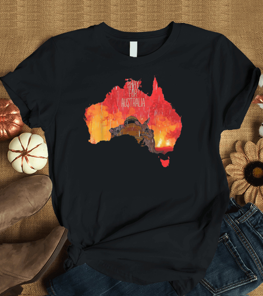 Pray For Australia Rain Save Koala Kangaroo Bushfire Relief T-Shirt