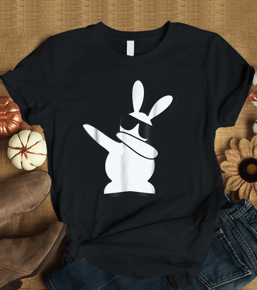 Dabbing Hip Hop Bunny Easter Sunglasses T-Shirt
