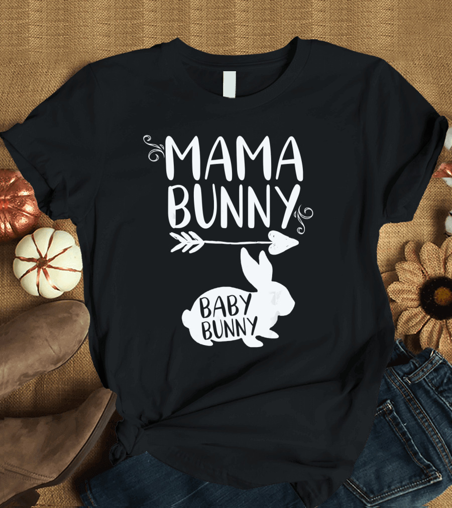 Mama Bunny Baby Bunny Cute Easter Pregnant T-Shirt