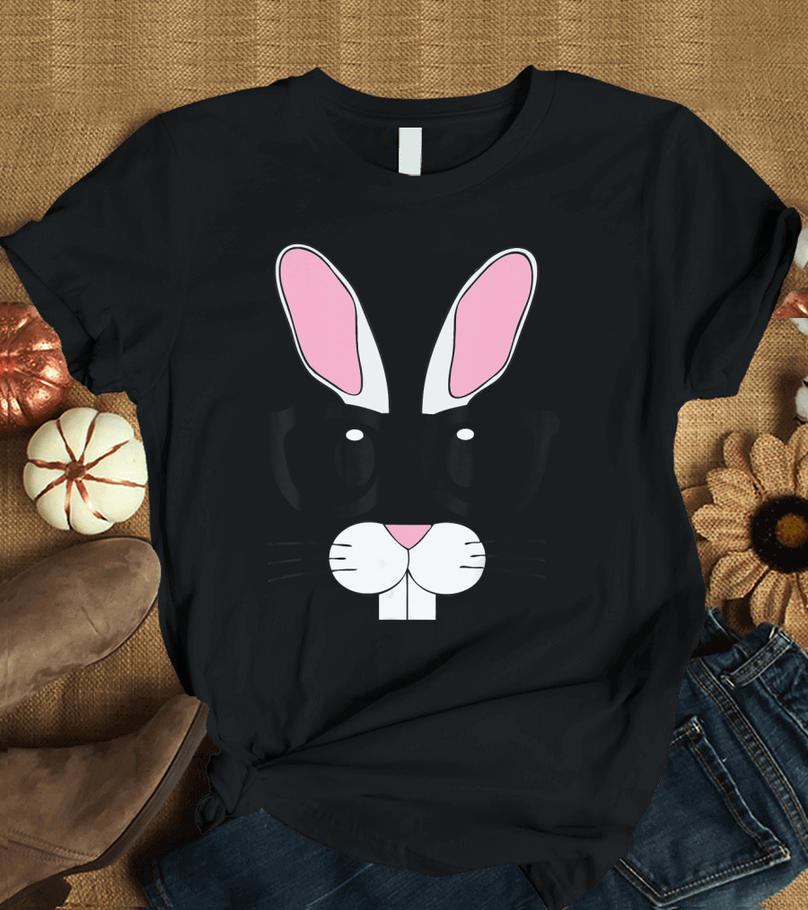 Nerd Glasses Bunny Easter Emoji T-Shirt