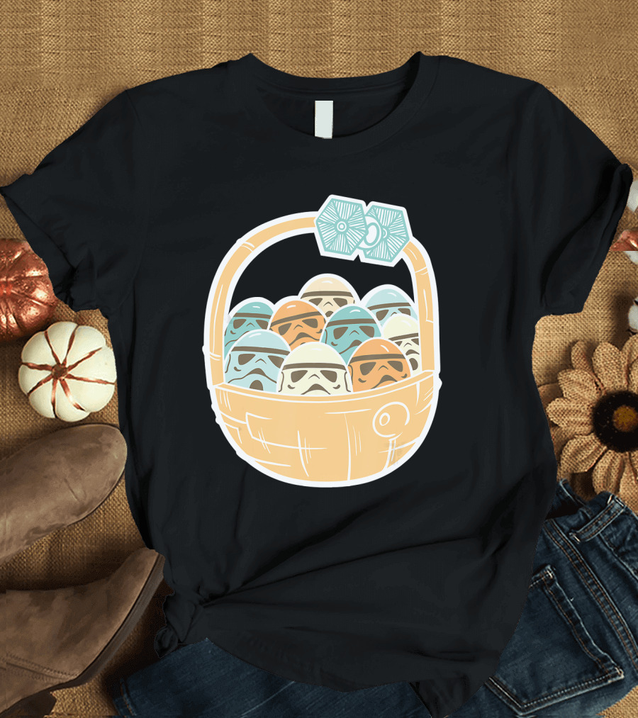 Star Wars Stormtrooper Helmet Easter Basket with TIE Fighter Bow T-Shirt