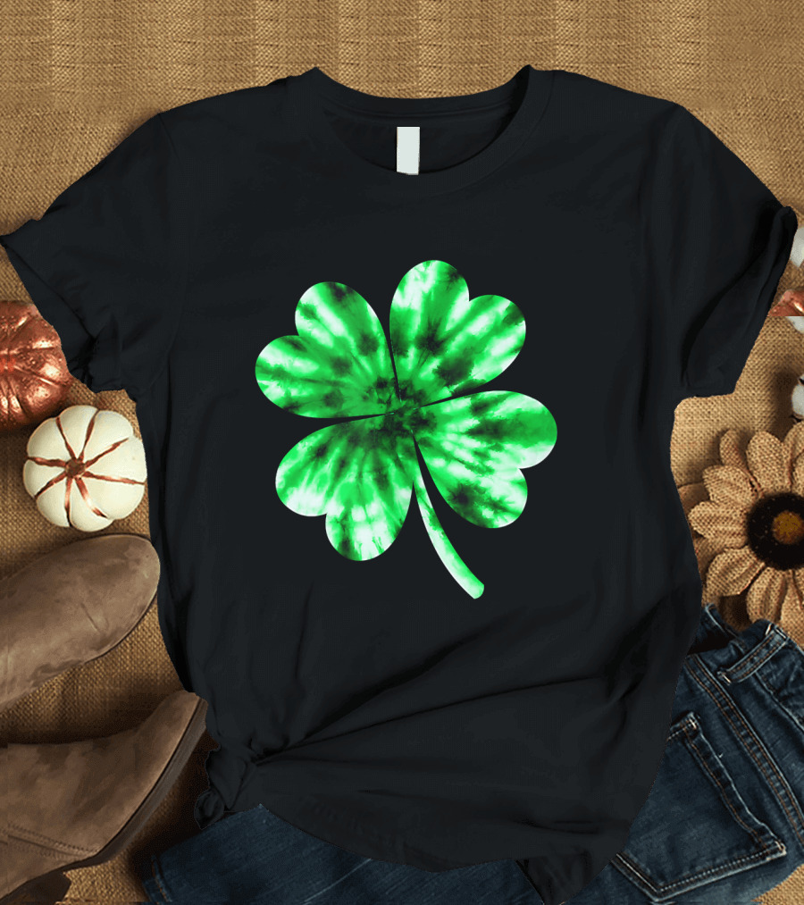 Tie Dye Green Shamrock T-Shirt