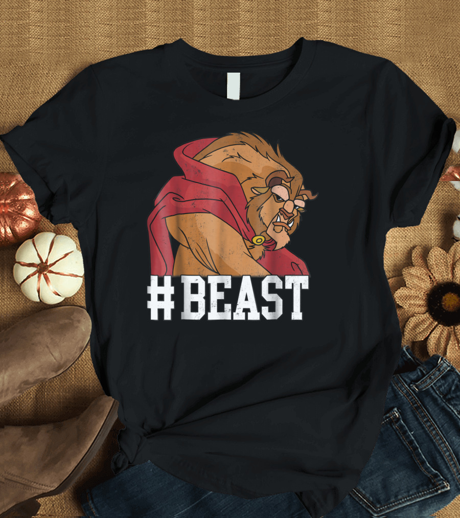 Disney Beauty and the Beast Game Face Hashtag Beast T-Shirt