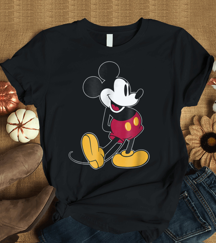 Mickey Mouse Classic Disney Character Walking Pose T-Shirt