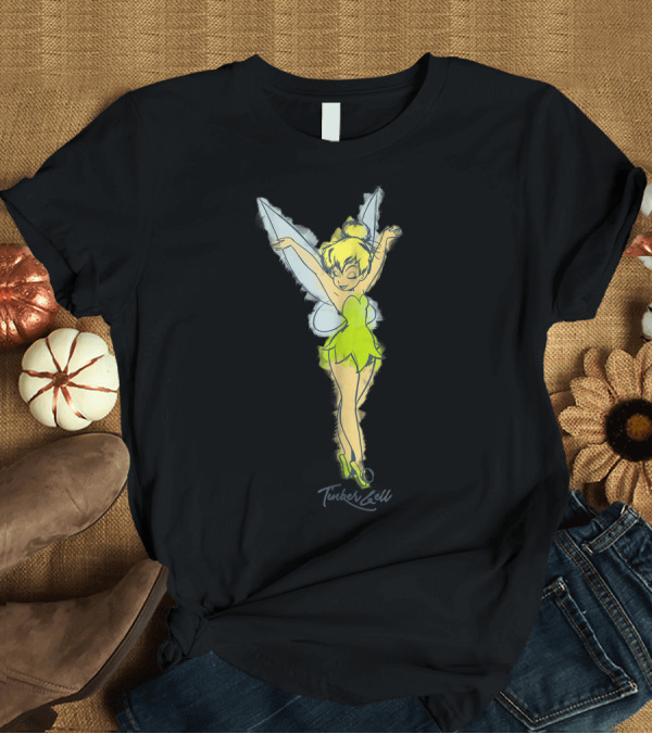 T-Shirt: Disney Tinker Bell Watercolor Sketch Peter Pan T-Shirt Disney Tinker Bell Watercolor Sketch Peter Pan T-Shirt