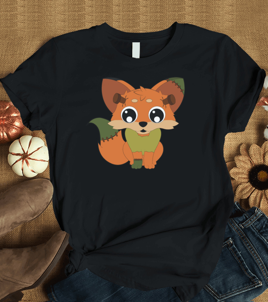 Animals Cute Patchwork Fox T-Shirt