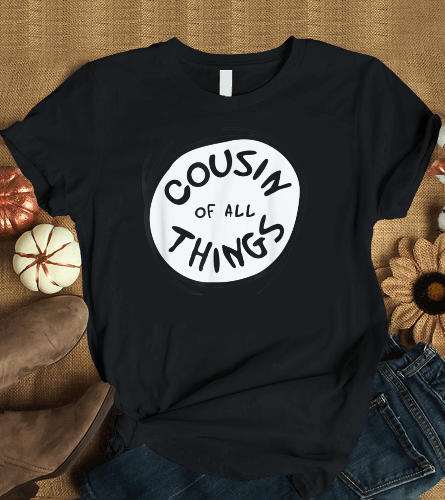 Dr. Seuss Cousin Of All Things Emblem Black White T-Shirt
