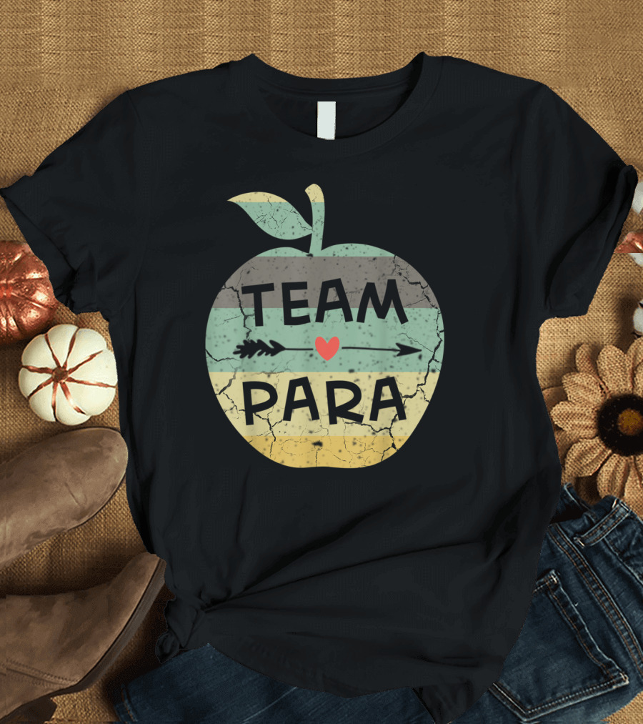 Team Para Teacher Lover Welcome Apple T-Shirt
