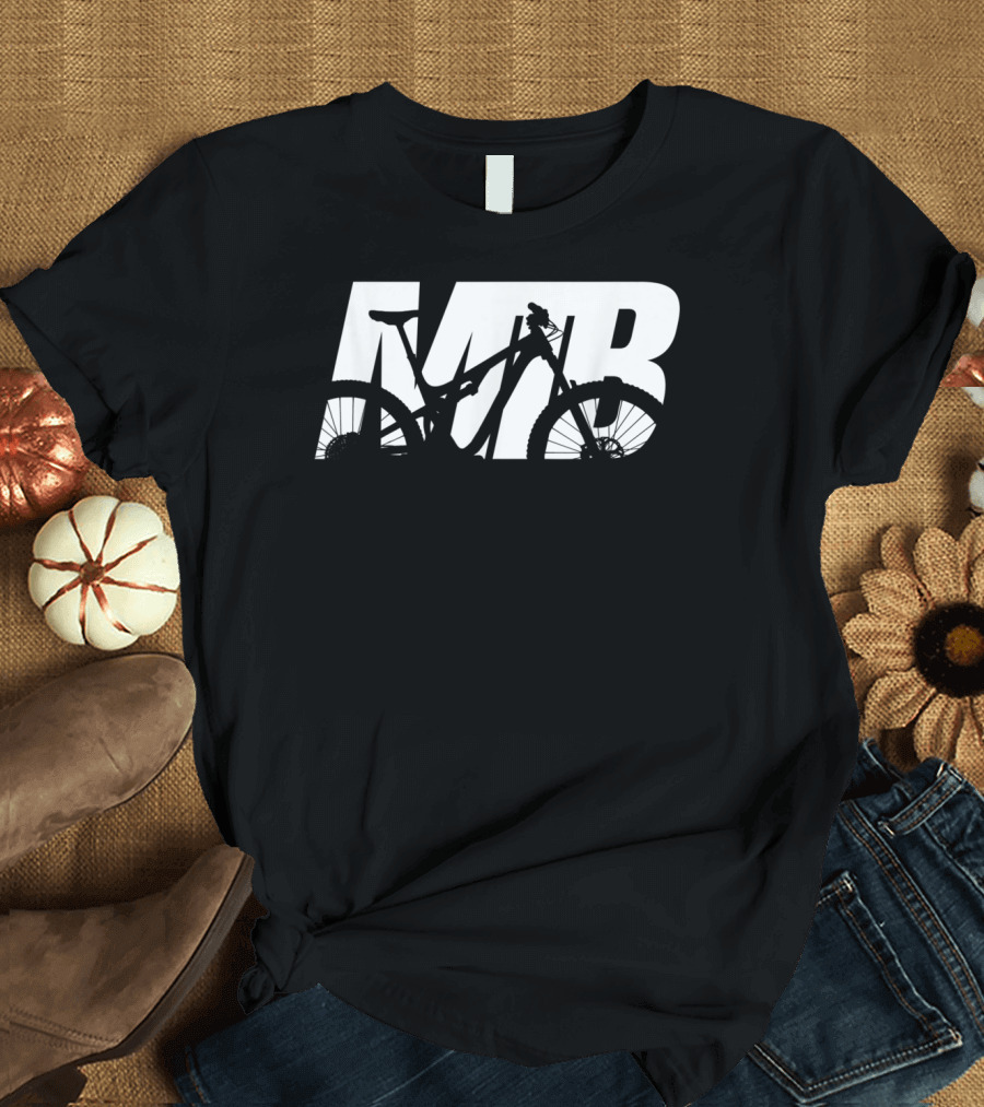 MTB Mountain Bike Silhouette Black T-Shirt