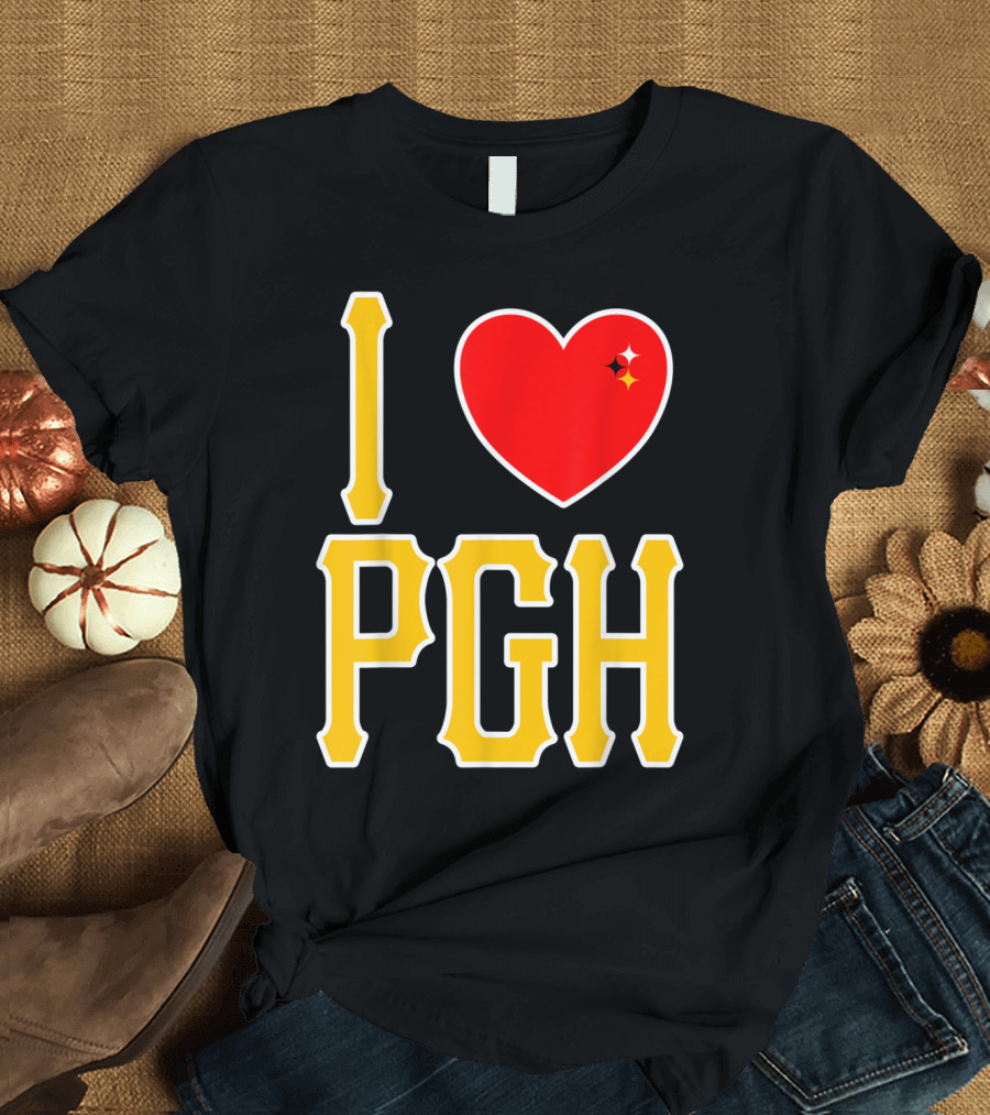I Love Pittsburgh PGH Heart Yinzer T-Shirt