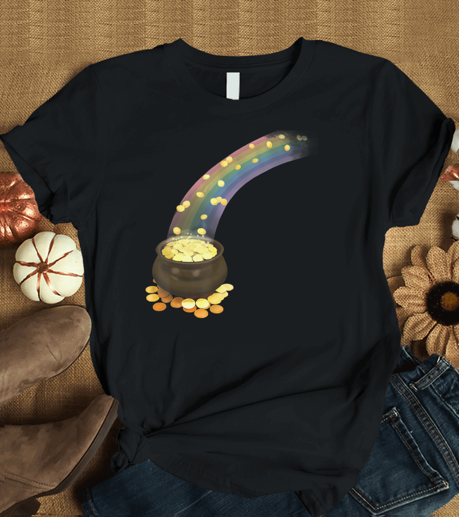 St Patrick's Day Rainbow Pot Of Gold T-Shirt