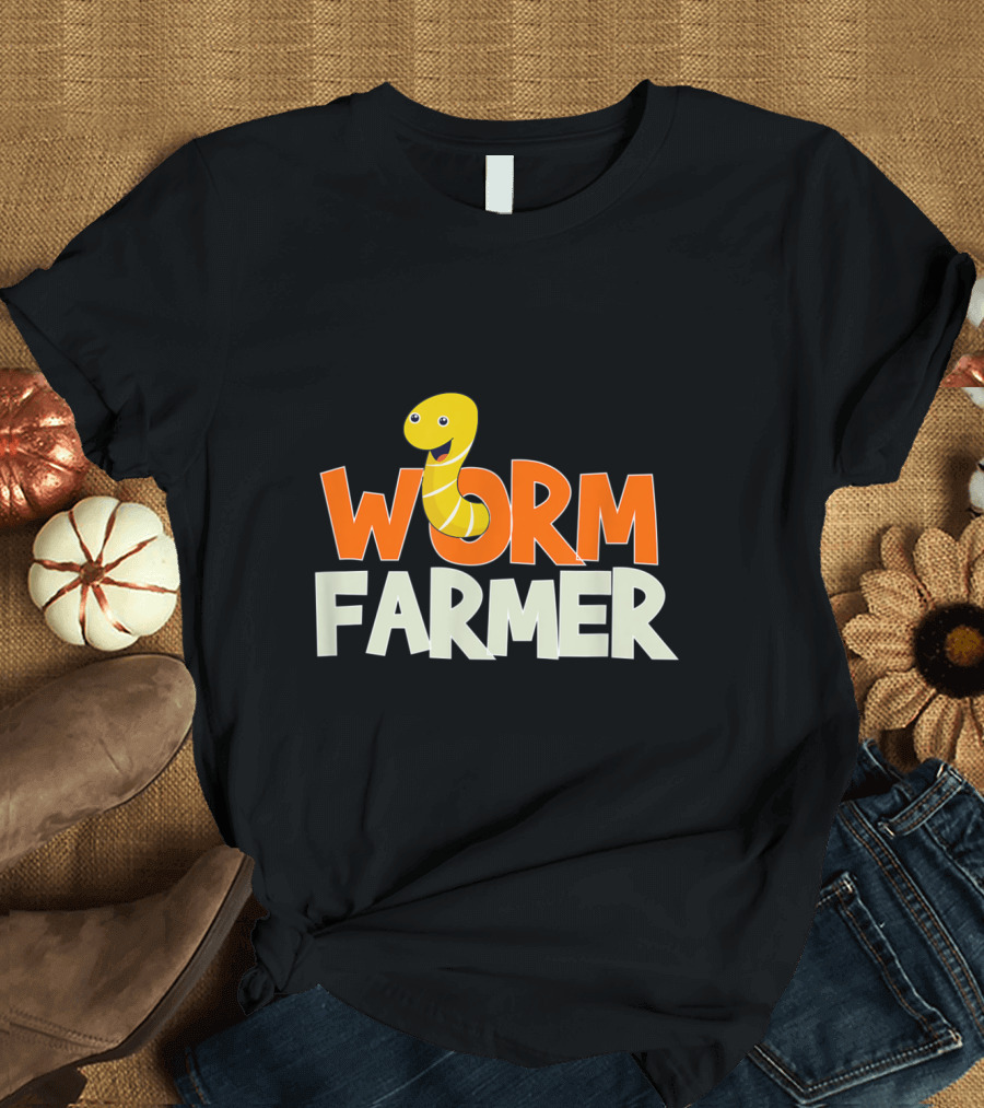 Worm Farmer Composting Vermiculture Happy Worm T-Shirt
