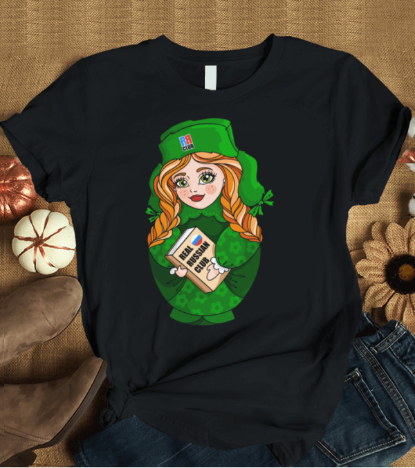 T-Shirt: REAL RUSSIAN CLUB Russian Nesting Doll Matryoshka Green T-Shirt REAL RUSSIAN CLUB Russian Nesting Doll Matryoshka Green T-Shirt