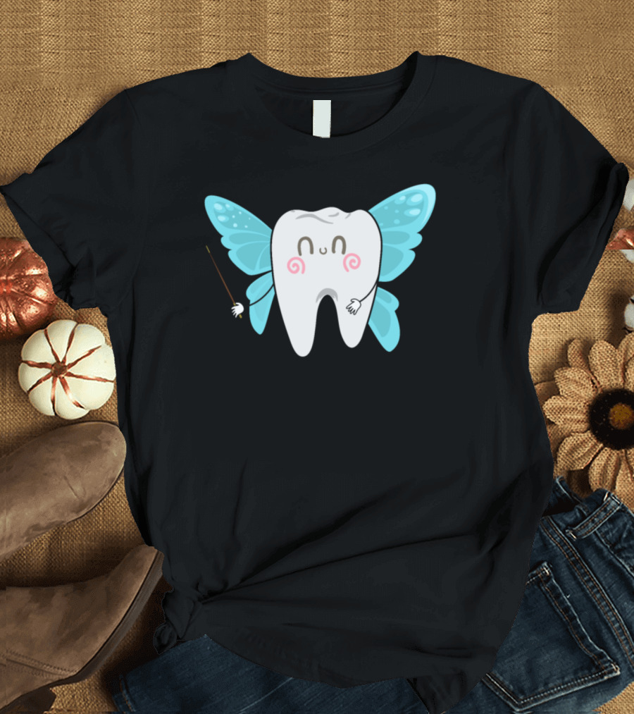 Tooth Fairy Dental Assistant Dentist with Cute Tooth Fairy T-Shirt