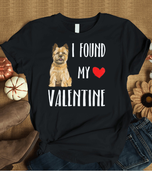 T-Shirt: I Found My Heart Valentine Cairn Terrier Dog T-Shirt I Found My Heart Valentine Cairn Terrier Dog T-Shirt