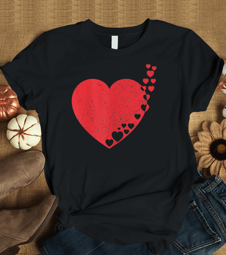 Valentine's Day Red Hearts Valentine's Day Love T-Shirt