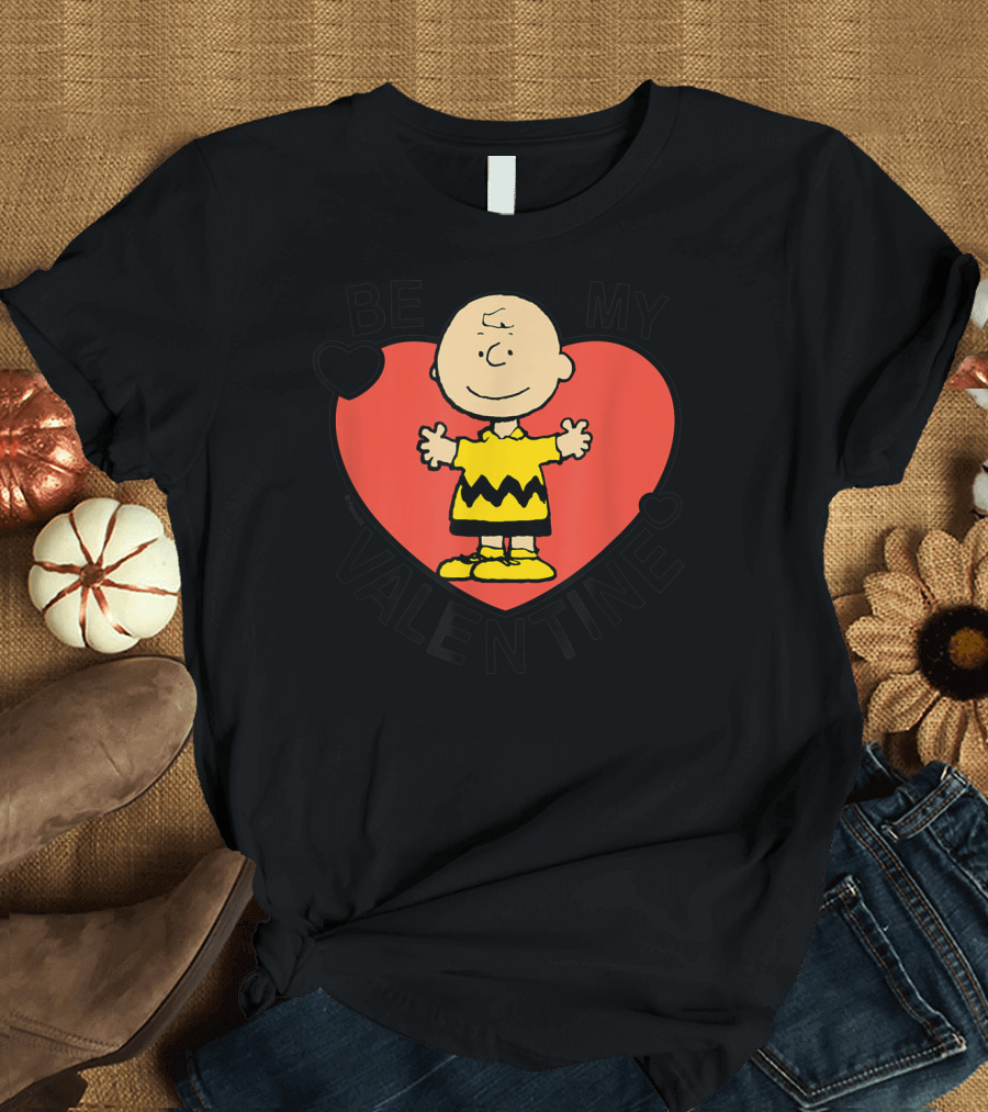 Charlie Brown Be My Valentine Heart Peanuts T-Shirt
