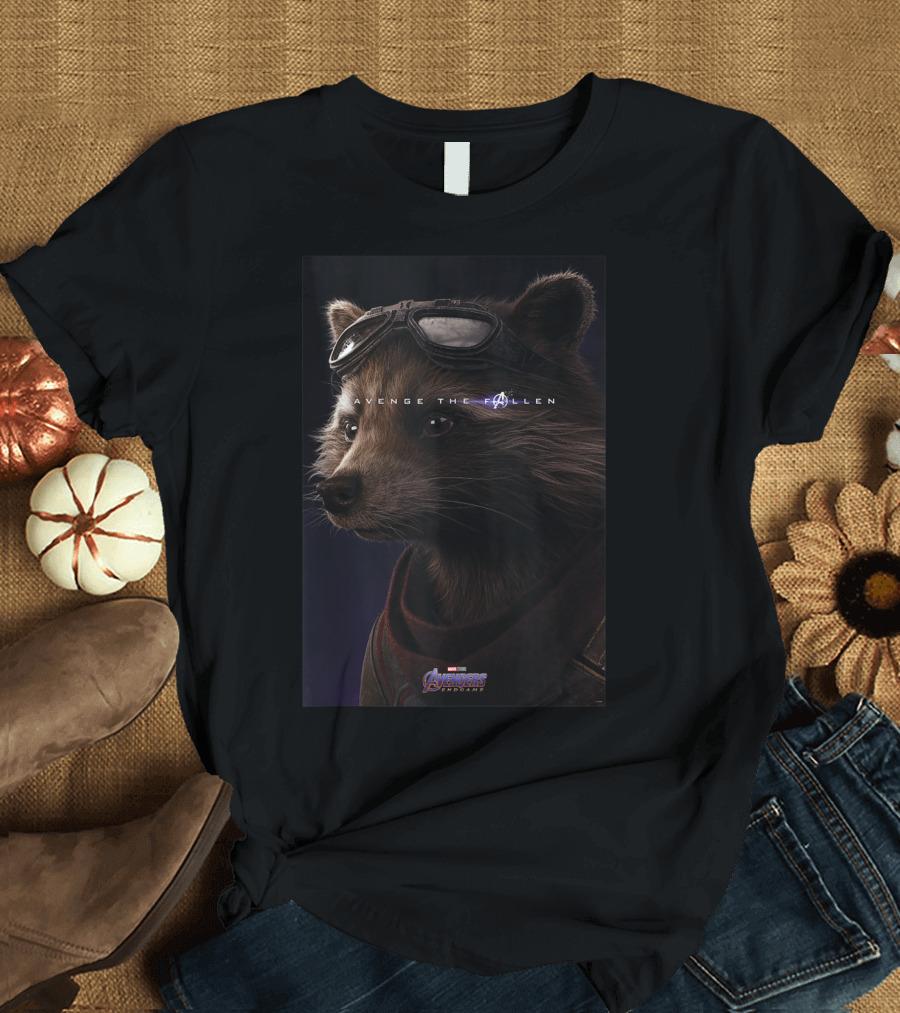 Marvel Avengers Endgame Rocket Raccoon Avenge the Fallen T-Shirt