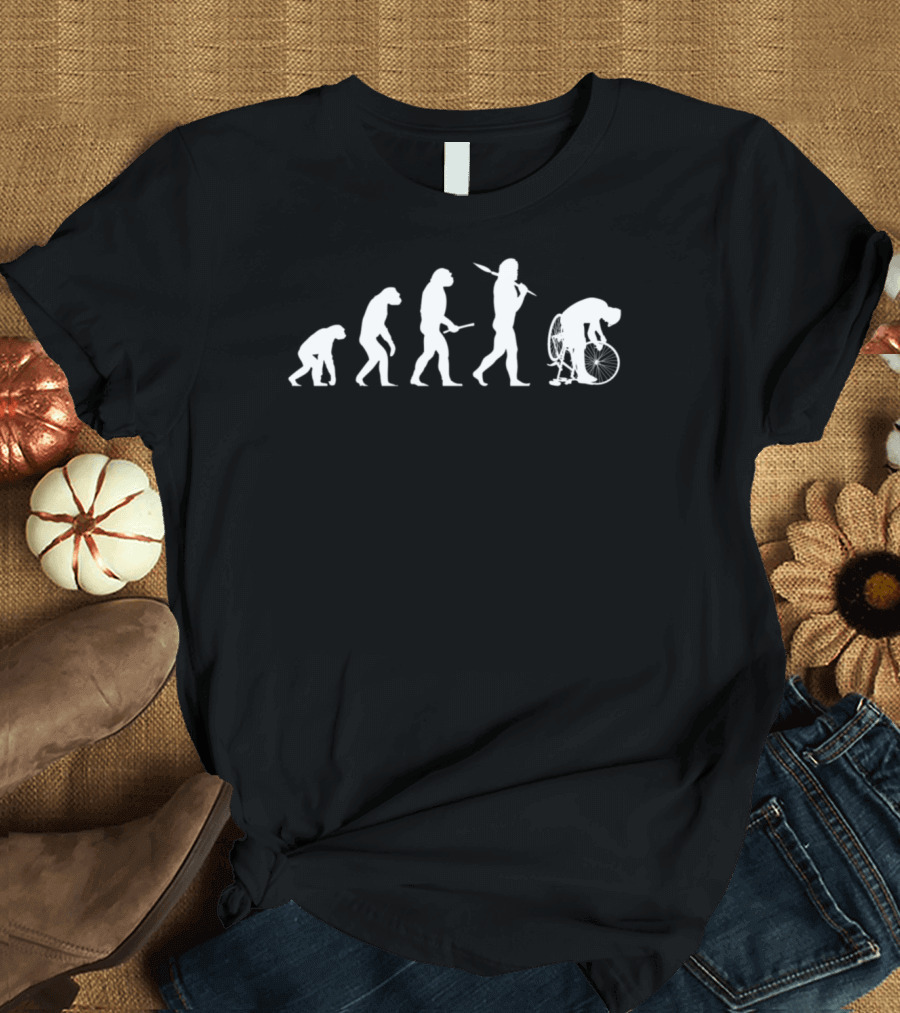 Bicycle Mechanic Evolution Progression Through Time T-Shirt