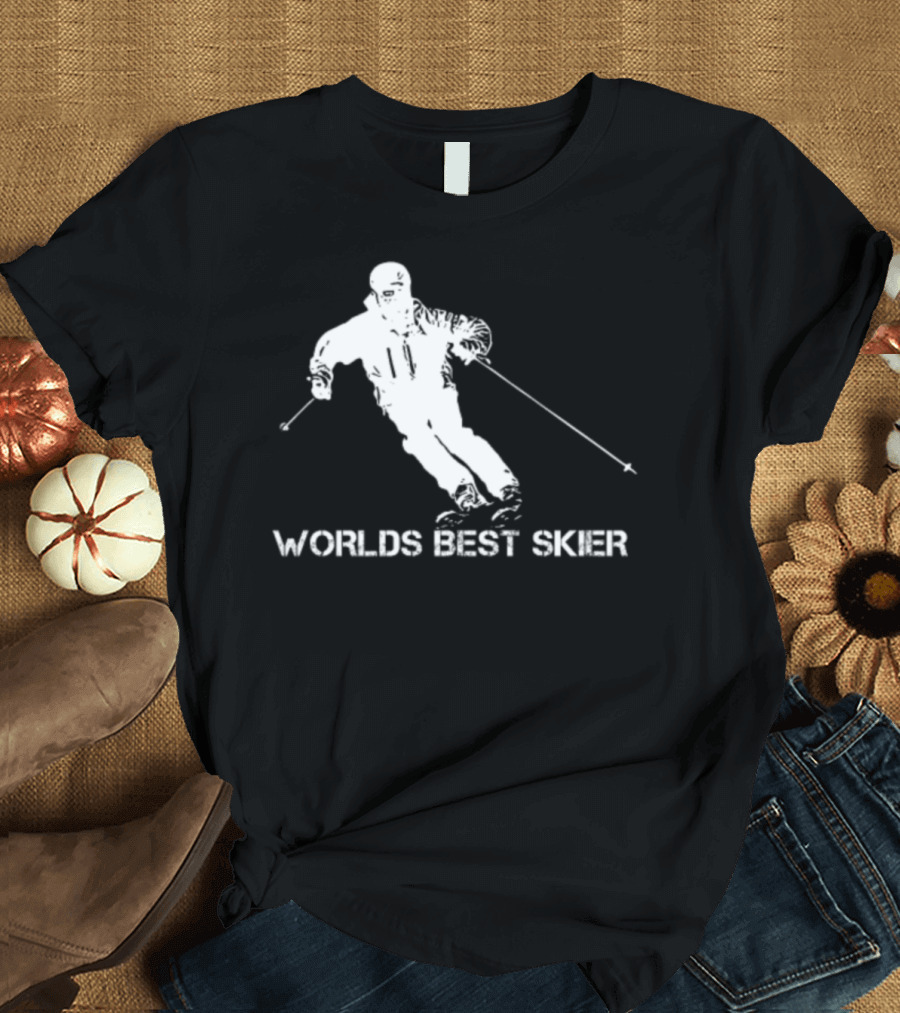 Worlds Best Skier Ski Skier Skiing Apres Ski T-Shirt