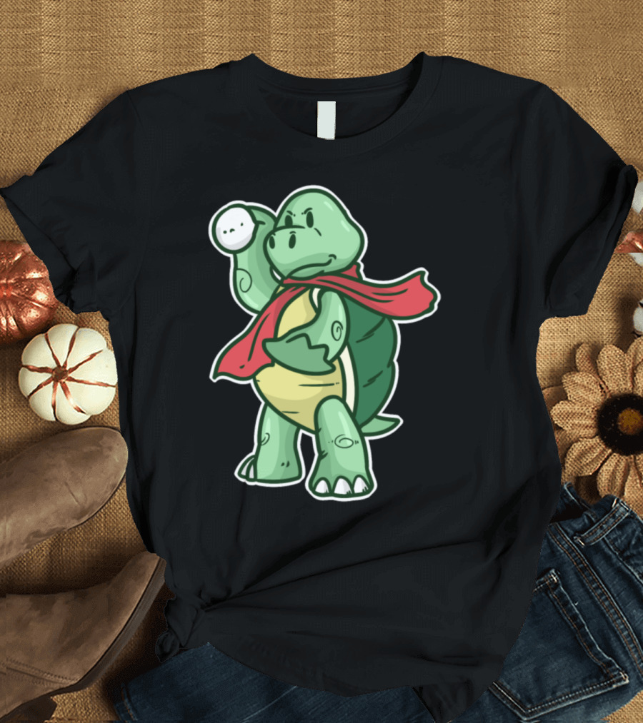Snow Winter Ski Sledge Snowman Turtle Scarf Snowball T-Shirt