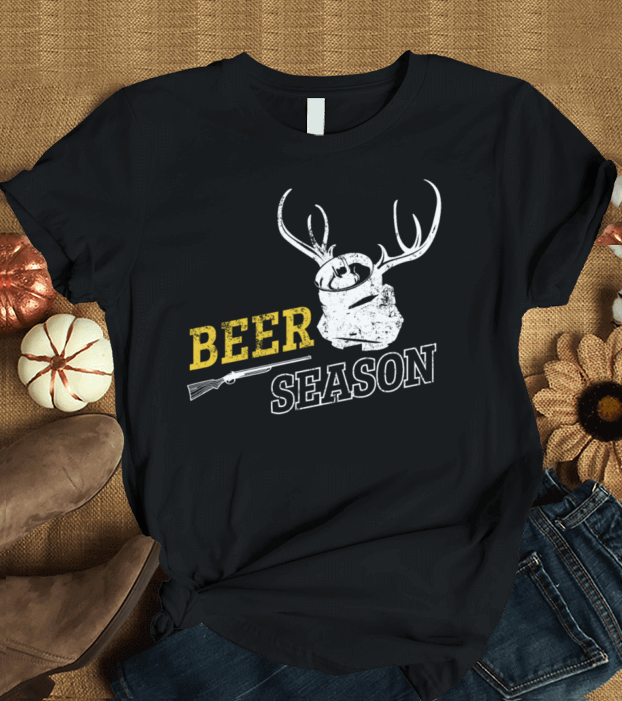 Beer Season Antler Keg Hunt T-Shirt