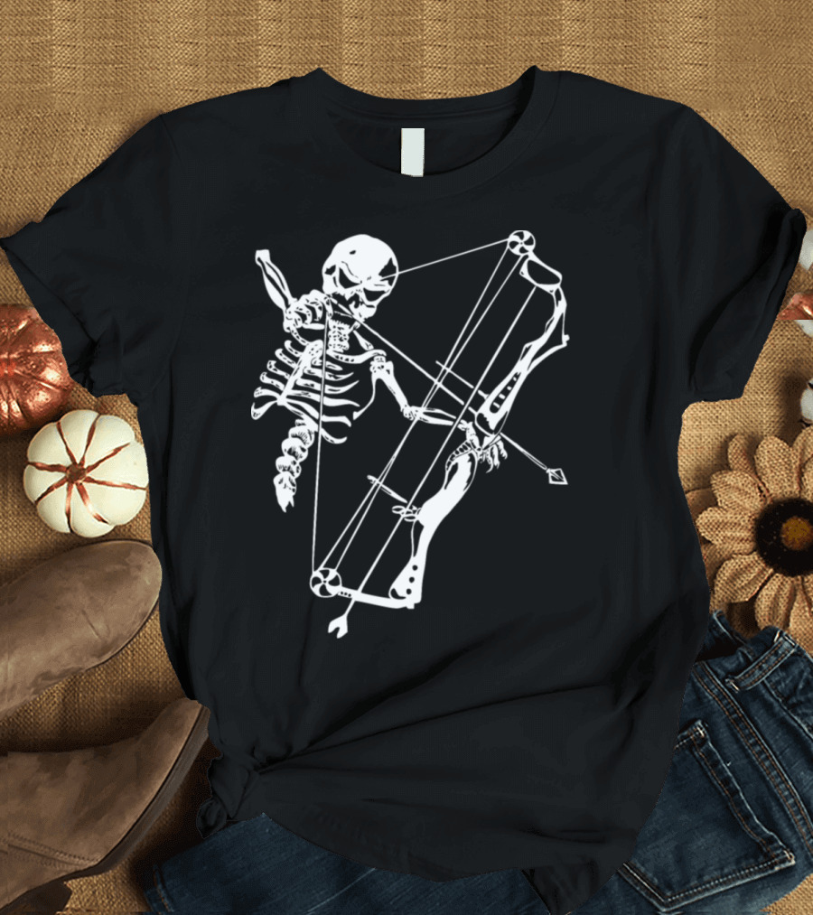 Skeleton Hunter with Bow and Arrow T-Shirt