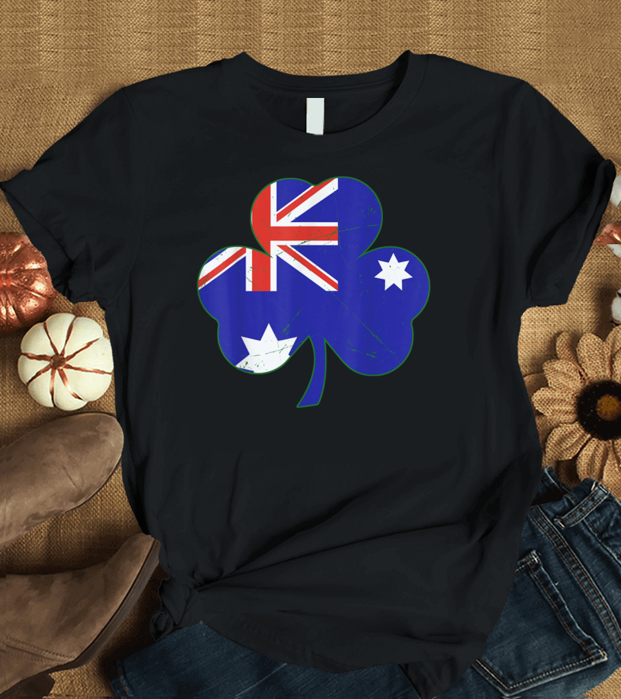 Australia Flag Shamrock Irish T-Shirt