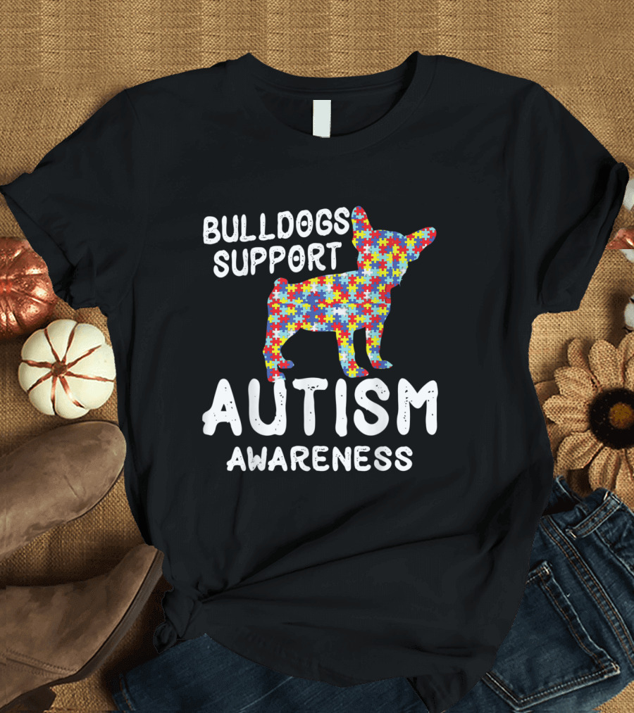 Bulldogs Support Autism Awareness T-Shirt