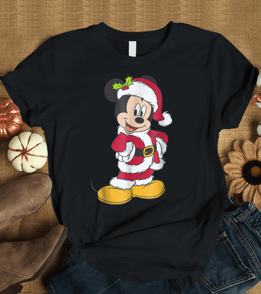 Santa Mickey Mouse Holiday Disney Christmas T-Shirt