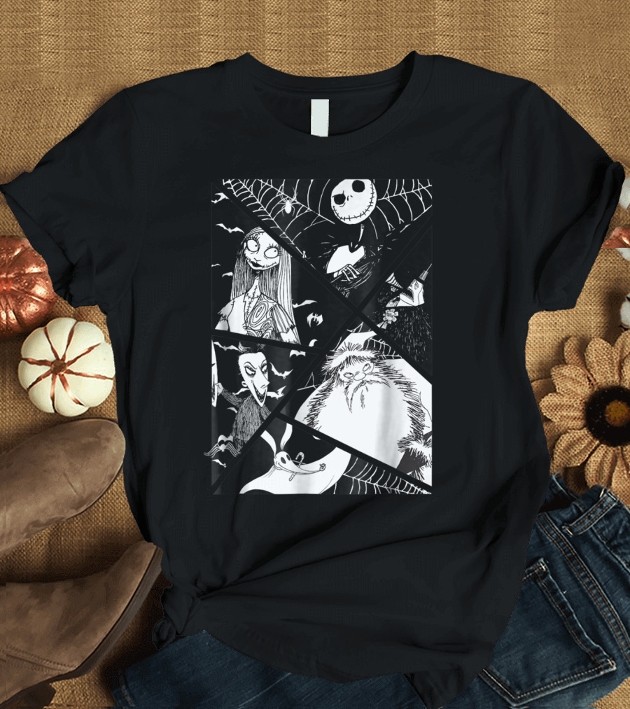 Disney Nightmare Before Christmas Characters Collage T-Shirt