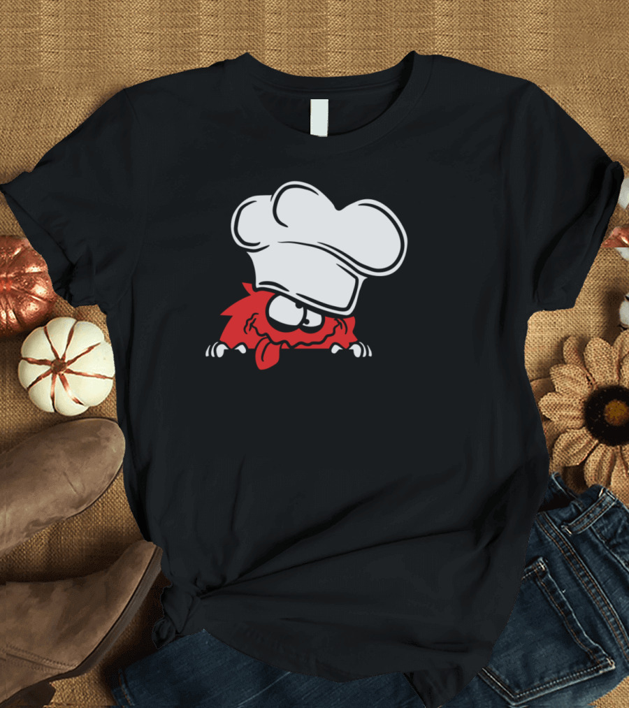 Hungry Chef Cartoon Pot Cook Eat Delicious T-Shirt