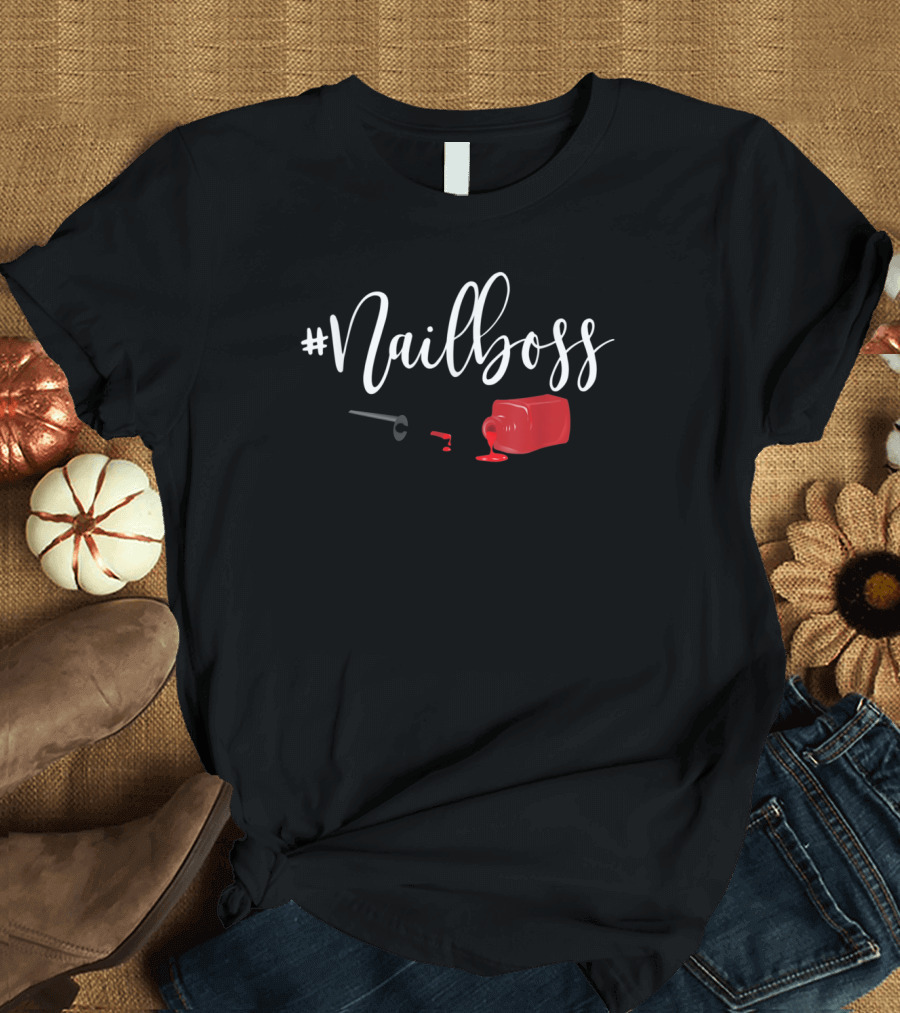 Nailboss Red Polish Spill Nail Tech T-Shirt