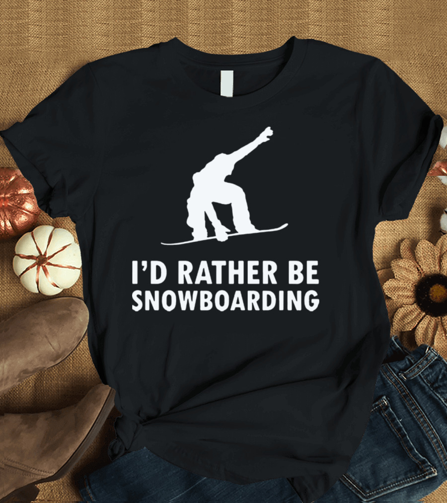 I’d Rather Be Snowboarding Silhouette Jumper T-Shirt
