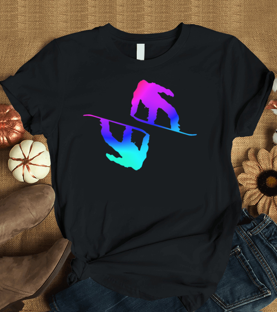 Snowboarder Snowboarding Boarder Snows Gradient T-Shirt