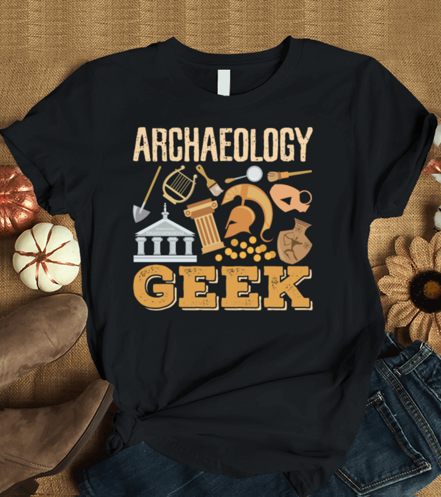 Archaeology Geek Ancient Symbols and Artifacts T-Shirt