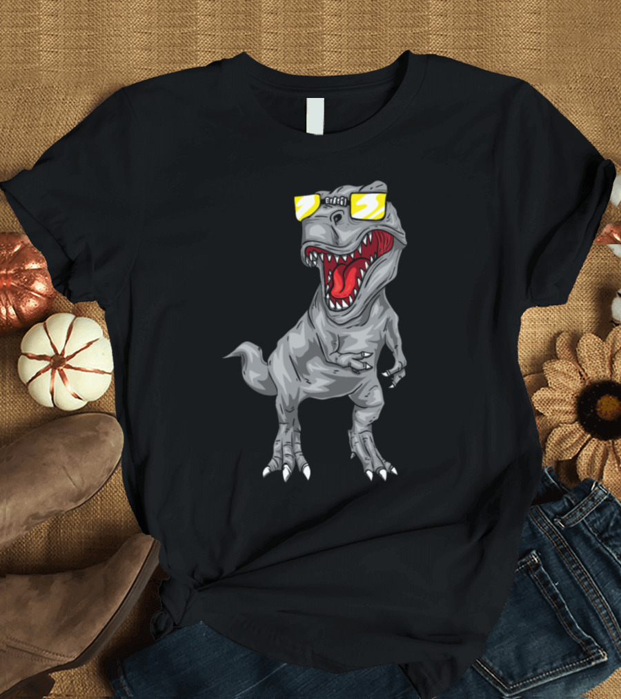 Cool Tyrannosaurus Rex Dinosaurs Trex with Sunglasses T-Shirt