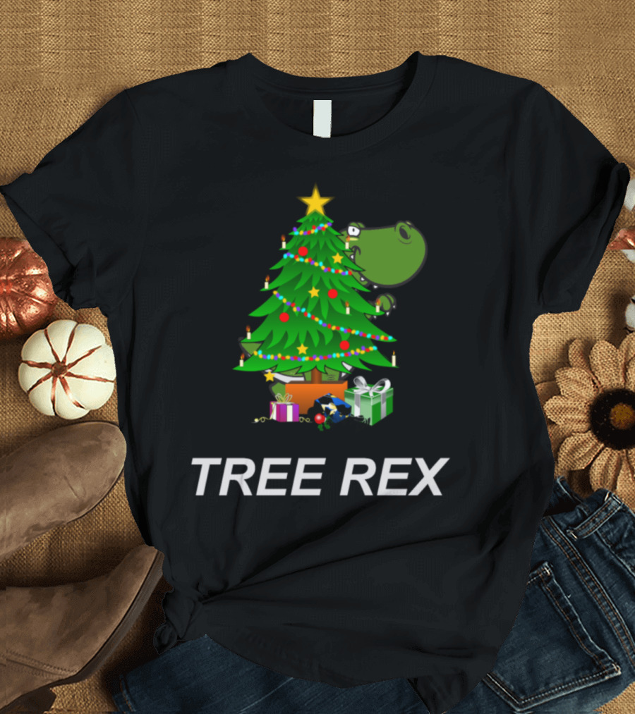 Tree Rex Dinosaur Dino Christmas Tree Prehistoric T-Shirt