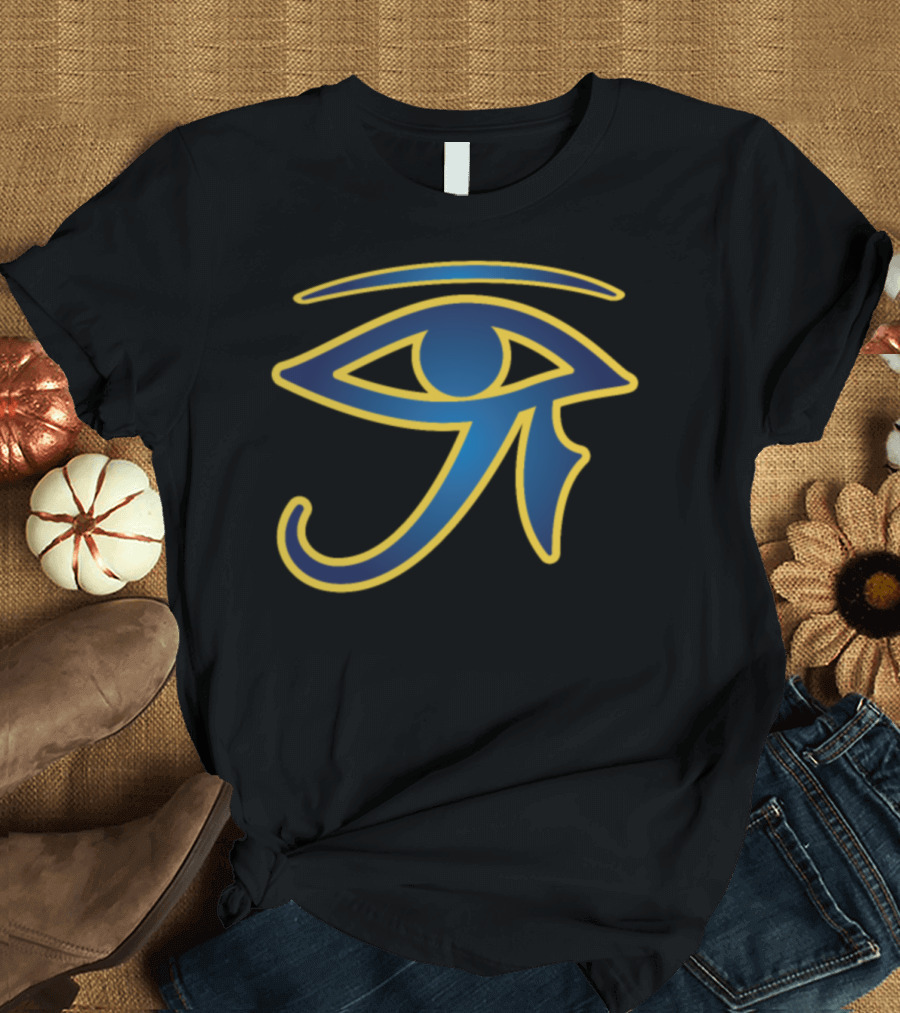 Eye of Ra with Blue and Yellow Egyptian Pharaoh T-Shirt