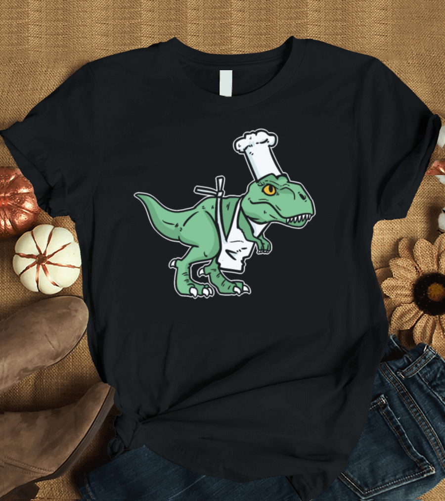 Baker Bakery Confectioner Dinosaur Chef Bread Rolls Bread T-Shirt