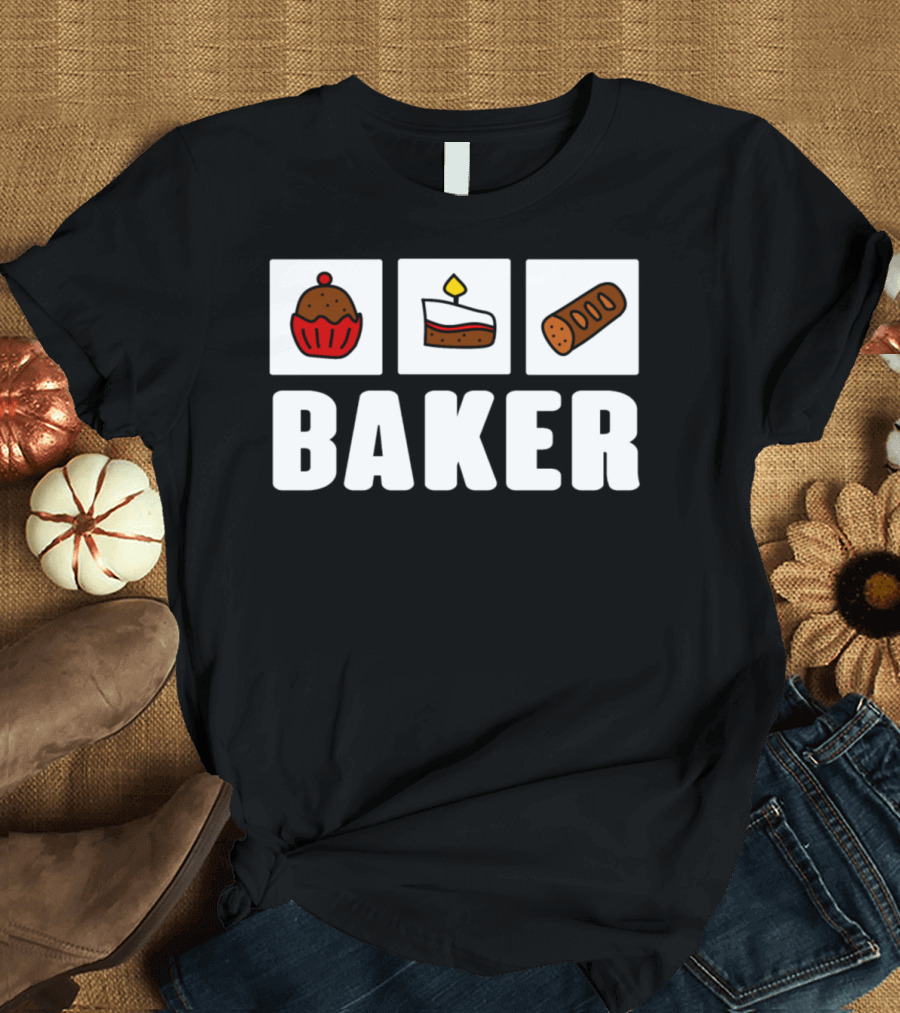 Baker Muffin Cake Loaf Job Hobby T-Shirt
