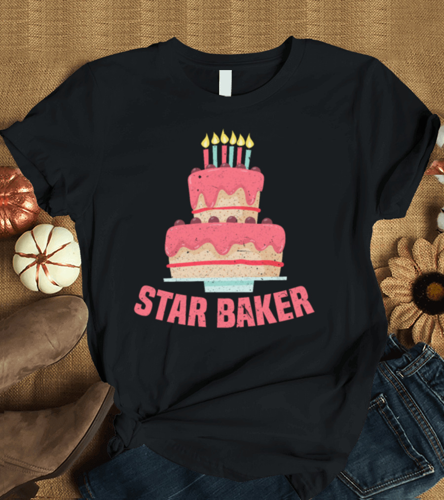 Star Baker Cake with Candles T-Shirt