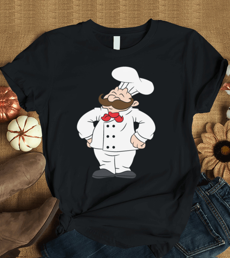 Chef Chef Chef Pizza Maker Baker Moustache T-Shirt