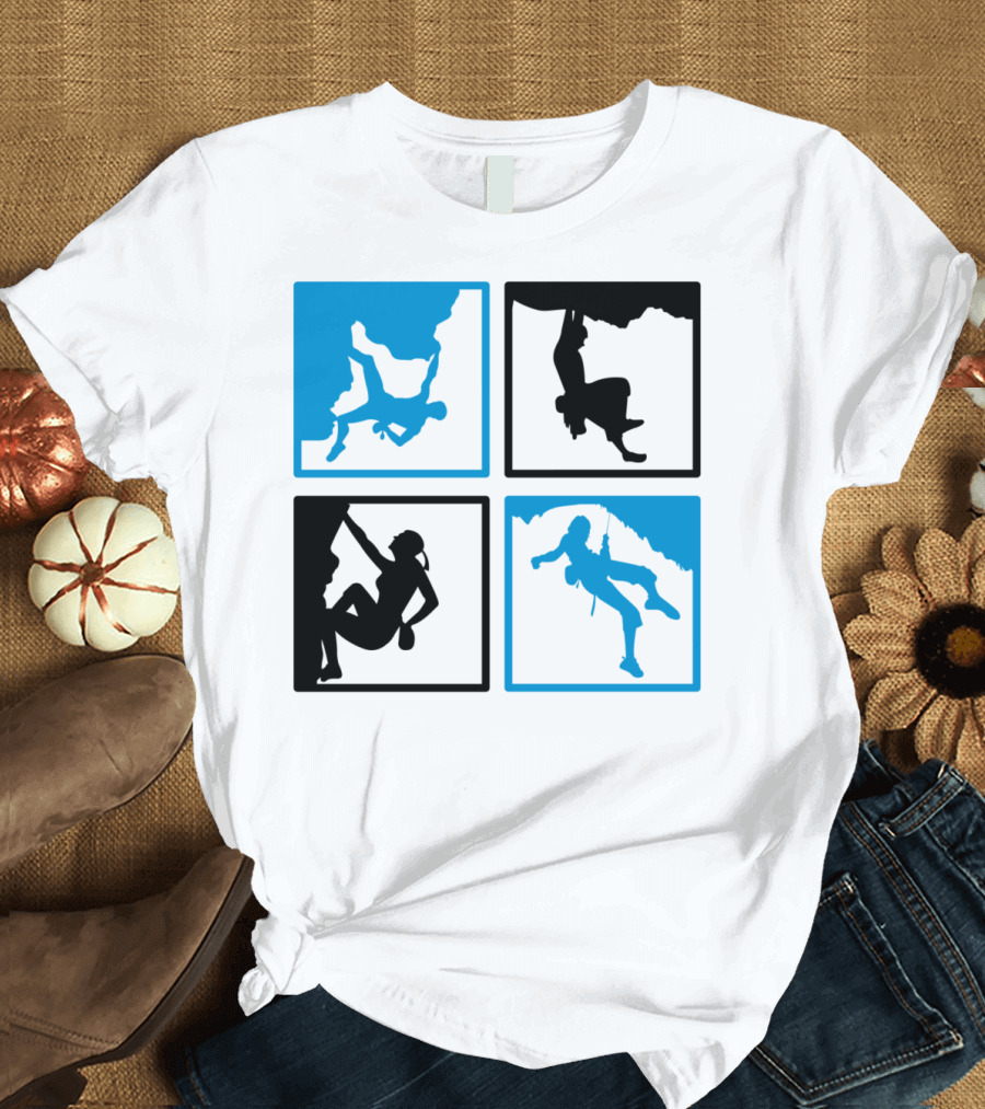 Climbing Silhouette Quadrant Adventure T-Shirt