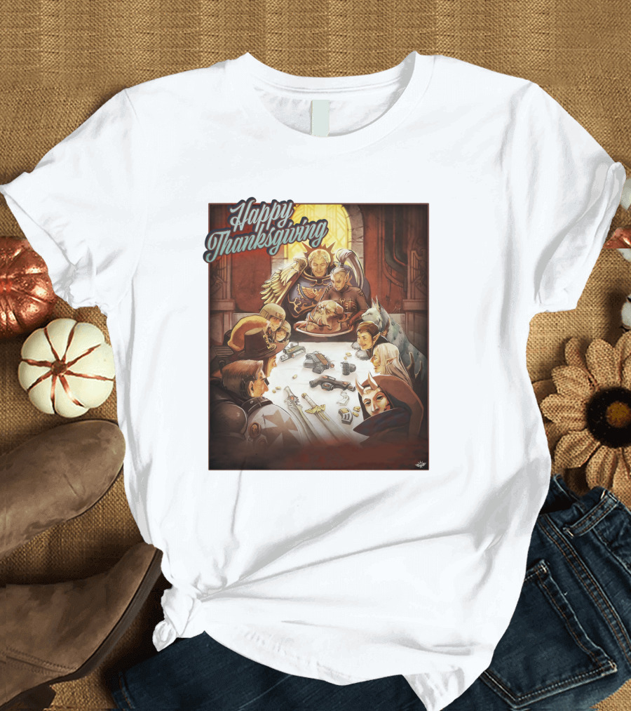 Warhammer Happy Thanksgiving Table Gathering T-Shirt