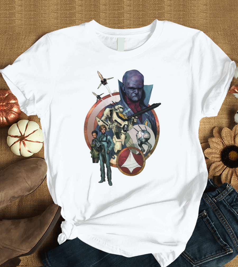 Robotech RBT Roy Fokker Lisa Hunter Zentraedi Logo Battle T-Shirt