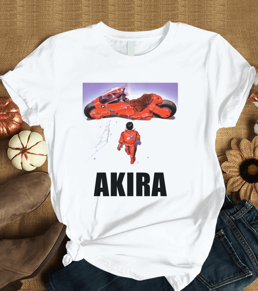 Kaneda Iconic Red Motorcycle Akira T-Shirt