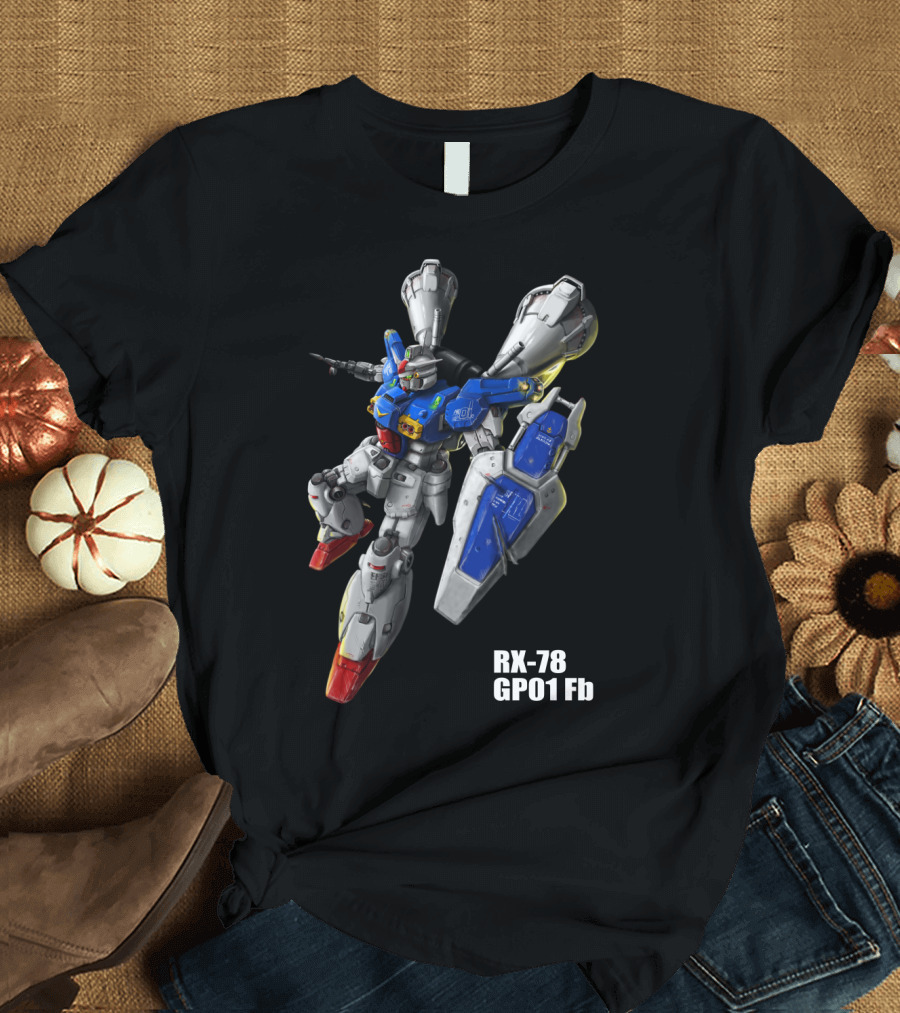 RX-78 GP01Fb Mobile Suit in Dynamic Action Pose T-Shirt