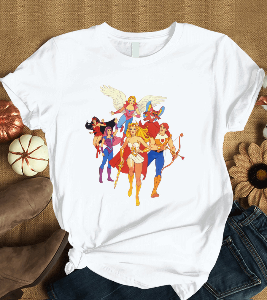 She Ra Princess of Power Heroes Group T-Shirt